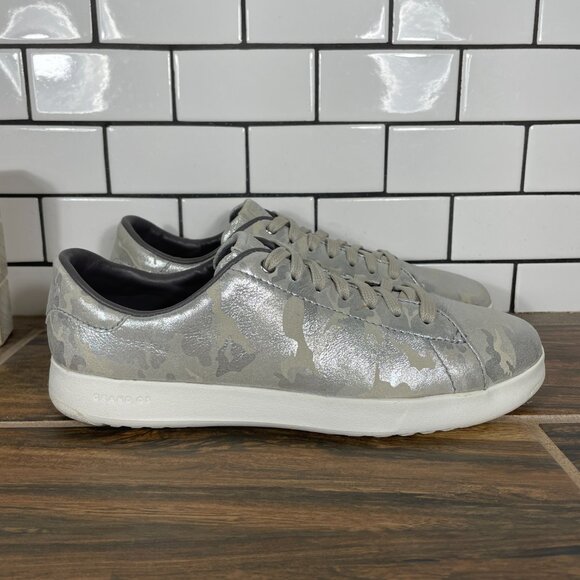Cole Haan GrandPro Tennis Womens Size 7.5 Shoes Metallic Camo Lace Up Sneaker - Picture 4 of 13